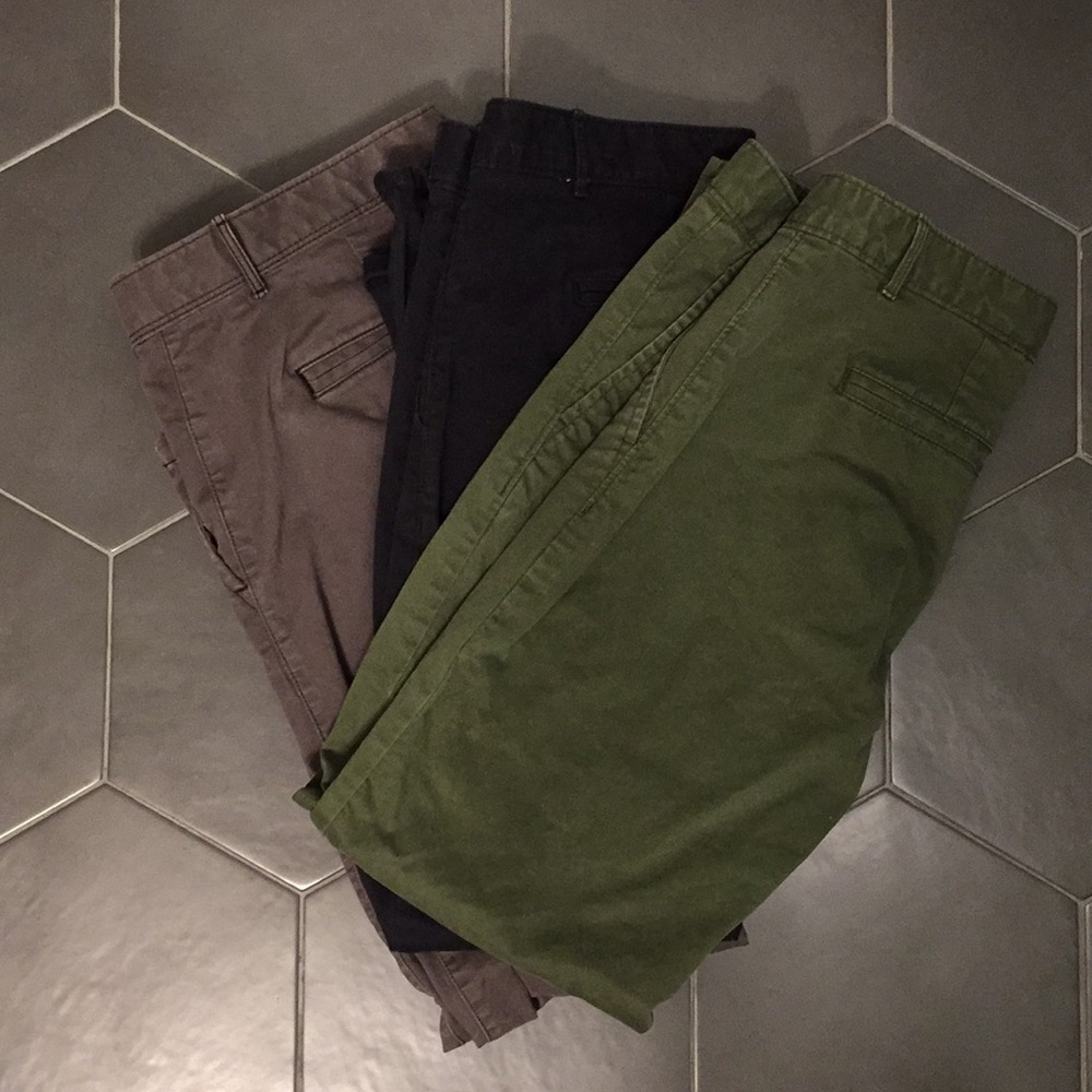 3 pair GAP skinny mini cropped pants - size 4